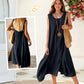 👗50% Rabatt 👍Ärmelloses Freizeitkleid aus Baumwolle und Leinen mit Tasche