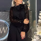💖👗Pailletten-Patchwork-Krawattenkleid für Damen