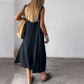 👗50% Rabatt 👍Ärmelloses Freizeitkleid aus Baumwolle und Leinen mit Tasche