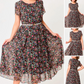 💖Fließendes Blumenkleid mit zartem weißen Gürtel🌷