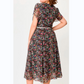 💖Fließendes Blumenkleid mit zartem weißen Gürtel🌷