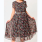 💖Fließendes Blumenkleid mit zartem weißen Gürtel🌷