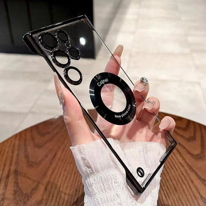 🔥Hot Sale Best Gift 🔥Ultradünne transparente Handyhülle mit magnetischem Ring für Samsung