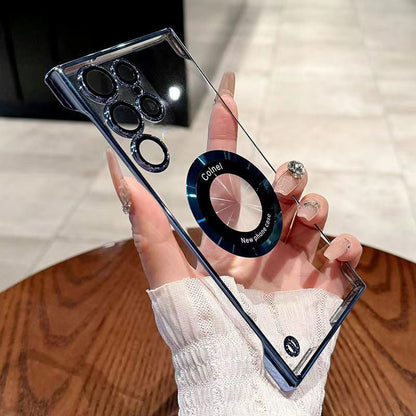 🔥Hot Sale Best Gift 🔥Ultradünne transparente Handyhülle mit magnetischem Ring für Samsung