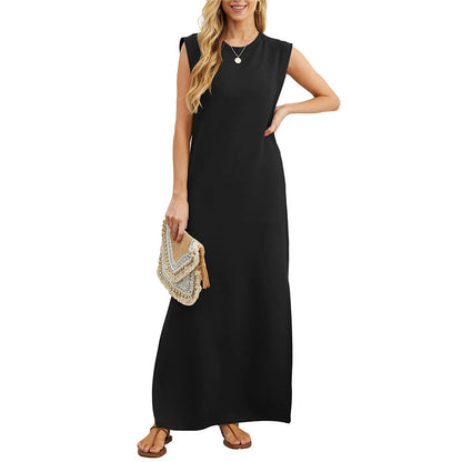 🔥Heißer Verkauf🔥Langes, lockeres, faltenfreies Kleid für Damen