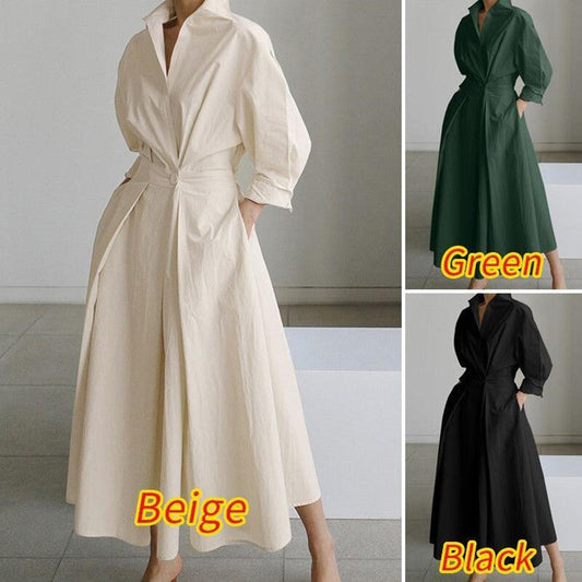 💃Anti-Seasonal Sonderangebot-50% Rabatt🙋‍♀️Neujahr monochrome modische luftige Maxikleider