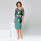 🌸Frühjahrsangebote🌸 Elegantes Blumenkleid mit Rundhalsausschnitt für Damen