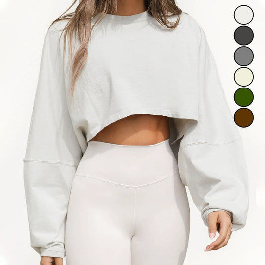 💕Was soll ich morgen anziehen?💕Damen Pullover Lange Ärmel Crop Tops