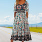 🔥50% OFF🌸✨ Elegantes Kleid mit böhmischem Muster für Frauen