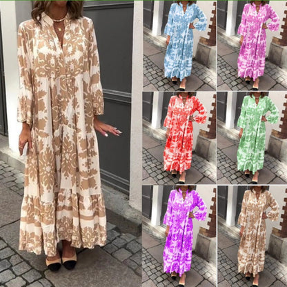🌸Saisonales Kleid 47% Rabatt🌸Bohème bedrucktes Maxikleid