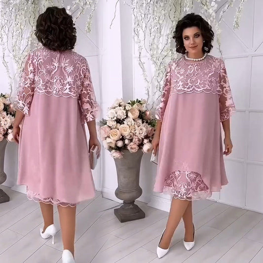 🌟Transparentes Spitzenkleid in Layering-Optik🌟