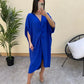🔥HEIßER VERKAUF 48% RABATT🔥Kurzärmliges Maxikleid mit Knotendetail