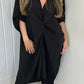 🔥HEIßER VERKAUF 48% RABATT🔥Kurzärmliges Maxikleid mit Knotendetail